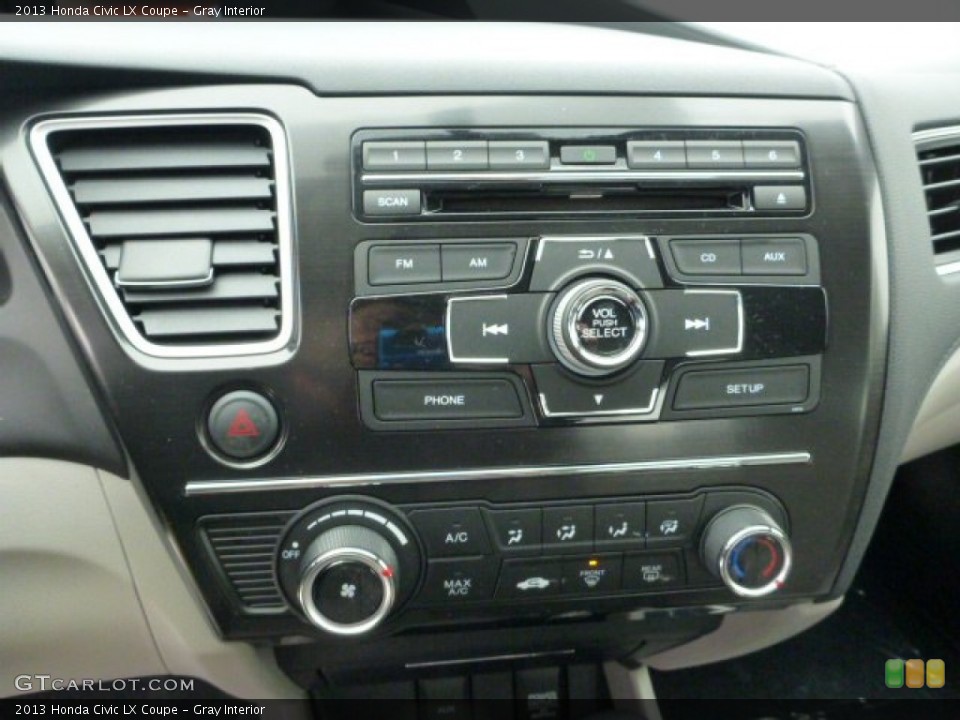 Gray Interior Controls for the 2013 Honda Civic LX Coupe #76848726