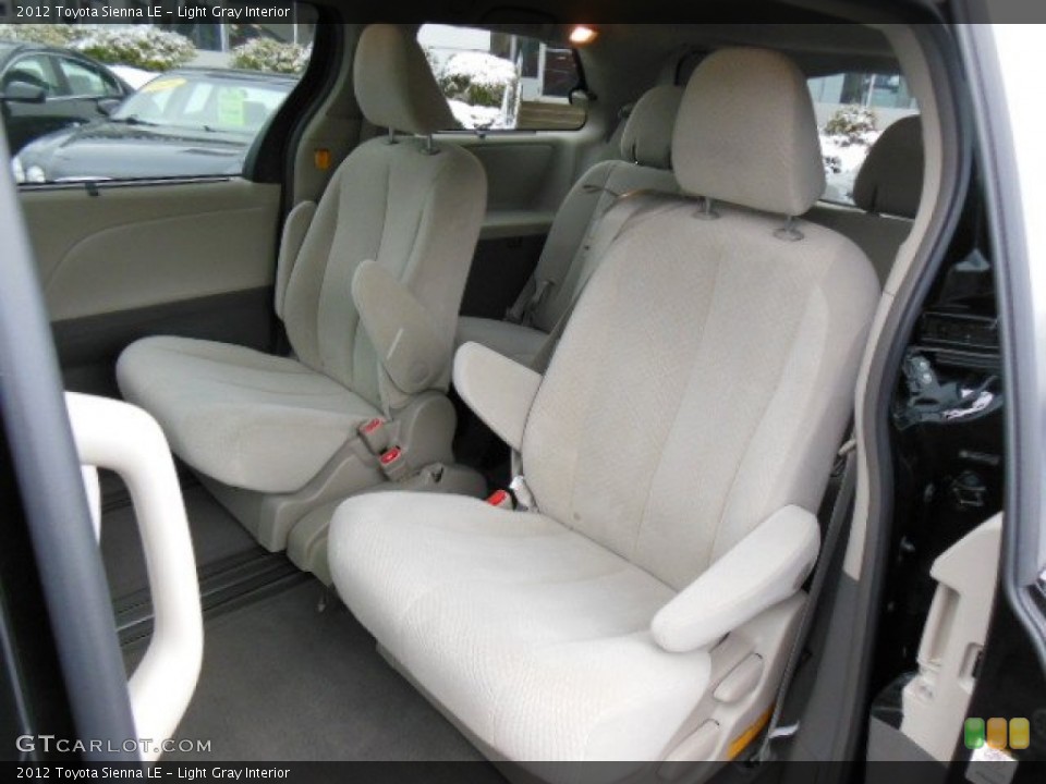 Light Gray Interior Rear Seat for the 2012 Toyota Sienna LE #76848882