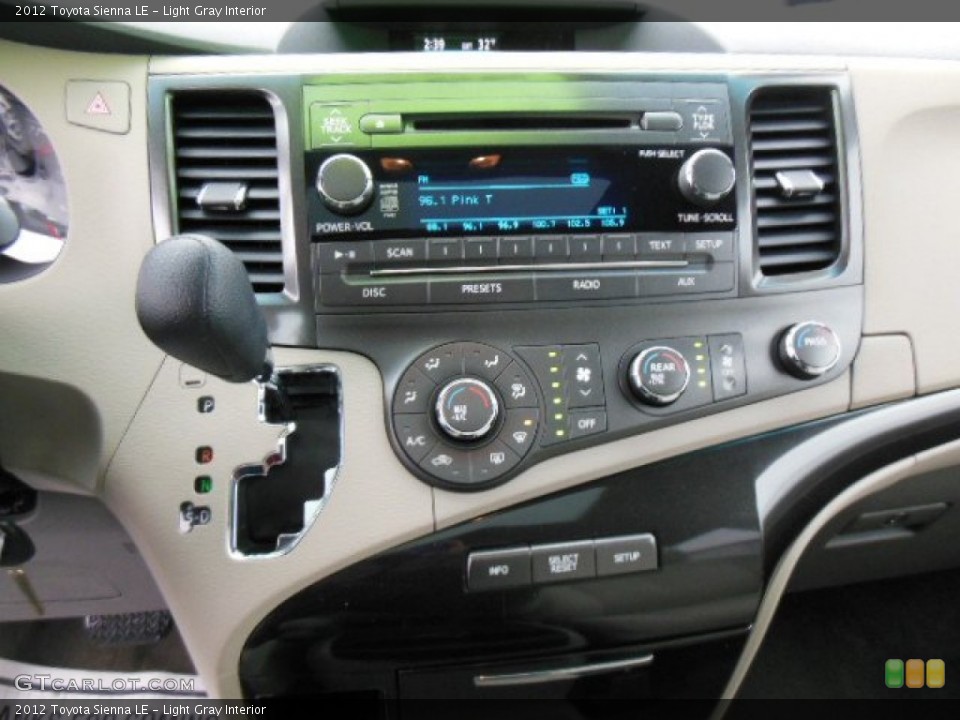 Light Gray Interior Controls for the 2012 Toyota Sienna LE #76848975