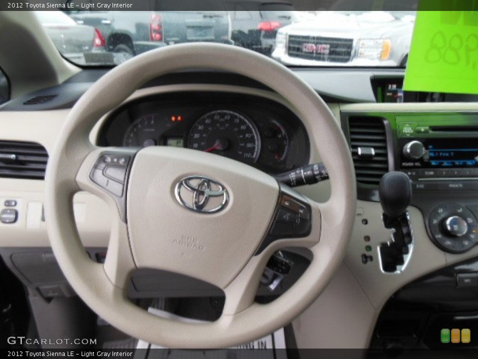 Light Gray Interior Steering Wheel for the 2012 Toyota Sienna LE #76848996