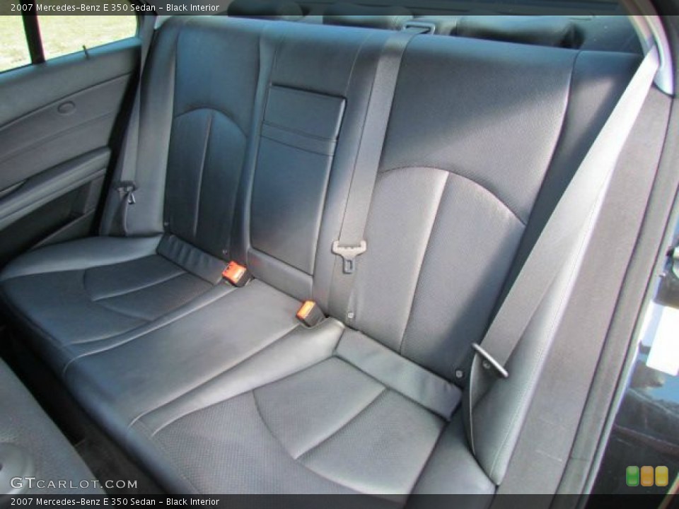 Black Interior Rear Seat for the 2007 Mercedes-Benz E 350 Sedan #76849692