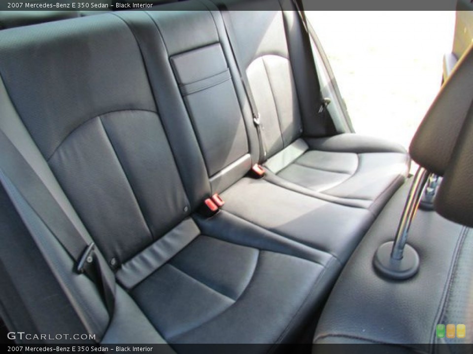 Black Interior Rear Seat for the 2007 Mercedes-Benz E 350 Sedan #76849719