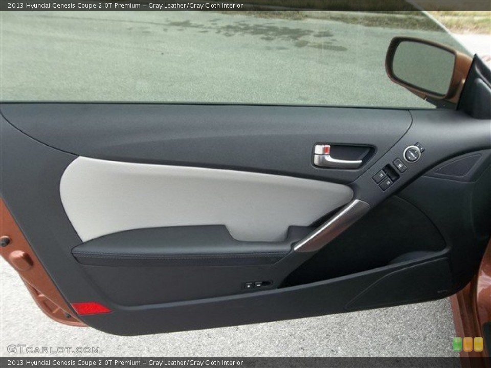 Gray Leather/Gray Cloth Interior Door Panel for the 2013 Hyundai Genesis Coupe 2.0T Premium #76850202
