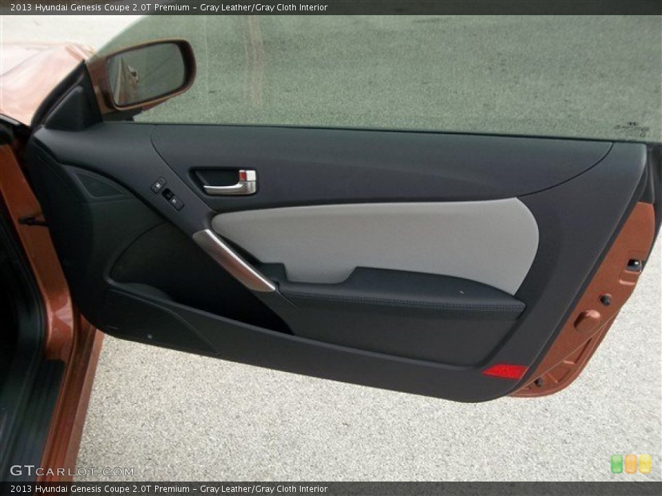 Gray Leather/Gray Cloth Interior Door Panel for the 2013 Hyundai Genesis Coupe 2.0T Premium #76850259