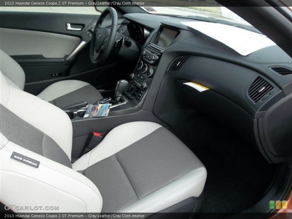 Gray Leather/Gray Cloth Interior Front Seat for the 2013 Hyundai Genesis Coupe 2.0T Premium #76850283