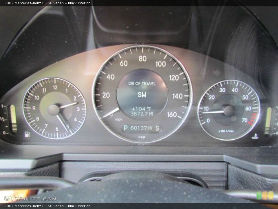 Black Interior Gauges for the 2007 Mercedes-Benz E 350 Sedan #76850298