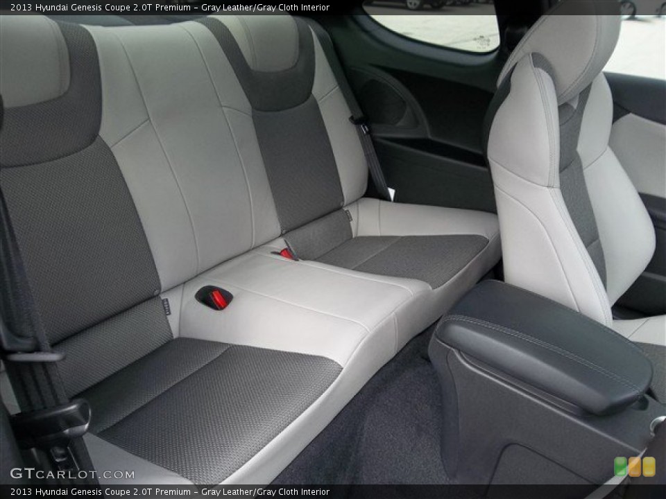 Gray Leather/Gray Cloth Interior Rear Seat for the 2013 Hyundai Genesis Coupe 2.0T Premium #76850304
