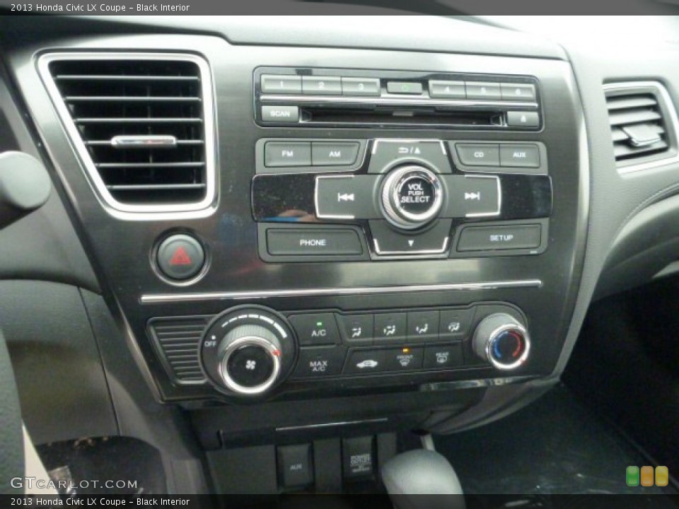 Black Interior Controls for the 2013 Honda Civic LX Coupe #76850649