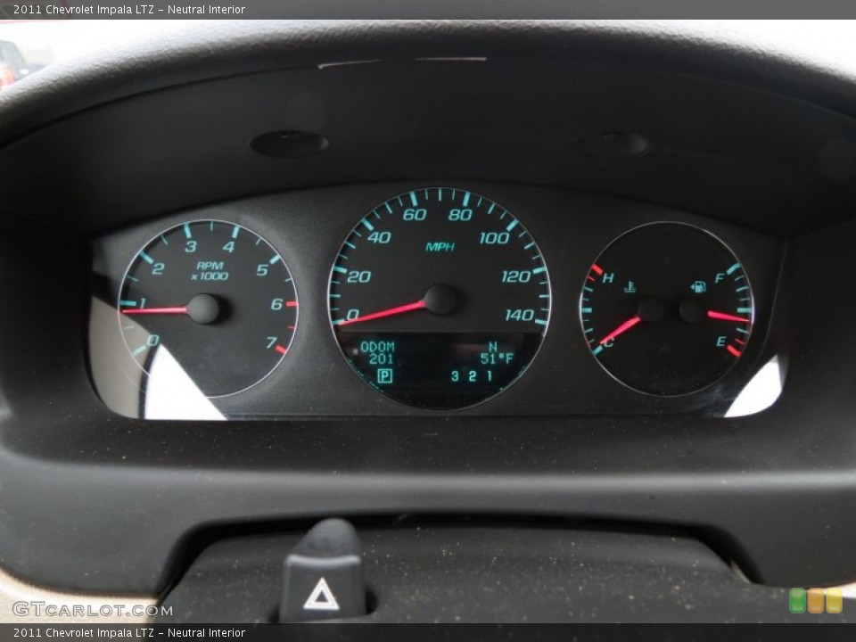 Neutral Interior Gauges for the 2011 Chevrolet Impala LTZ #76851120