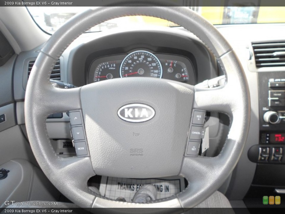 Gray Interior Steering Wheel for the 2009 Kia Borrego EX V6 #76851933