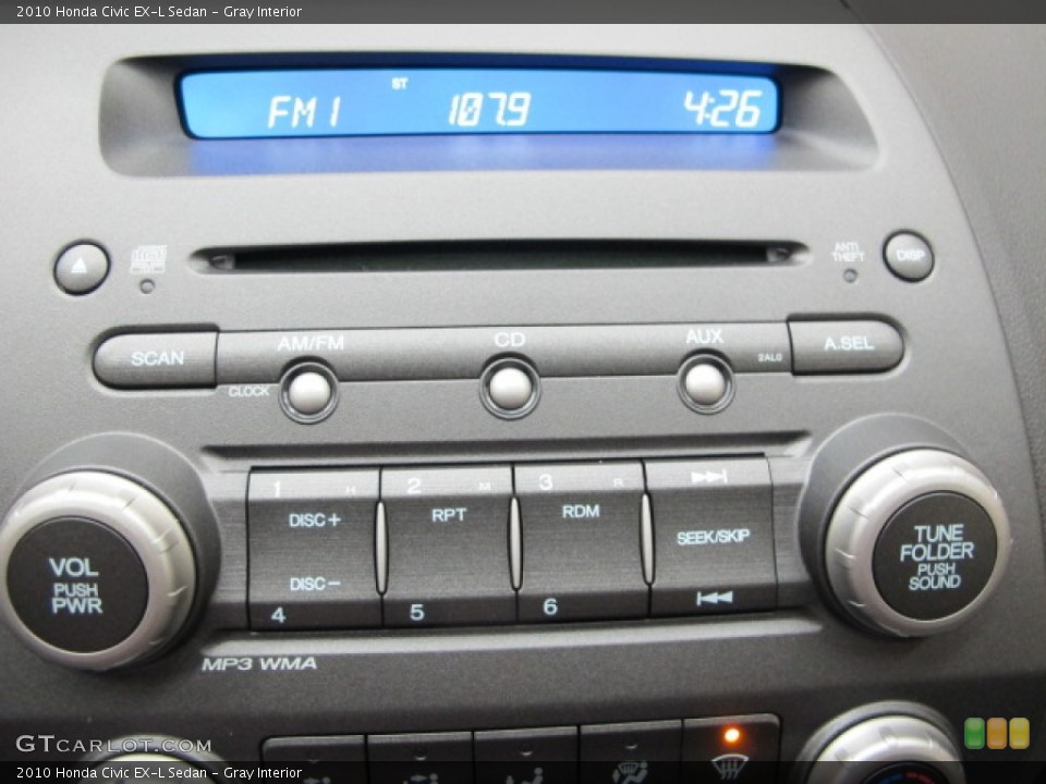 Gray Interior Controls for the 2010 Honda Civic EX-L Sedan #76852626