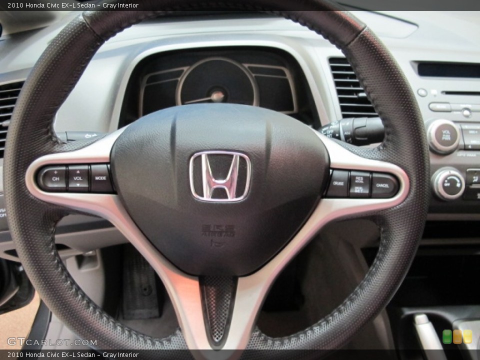Gray Interior Steering Wheel for the 2010 Honda Civic EX-L Sedan #76852719