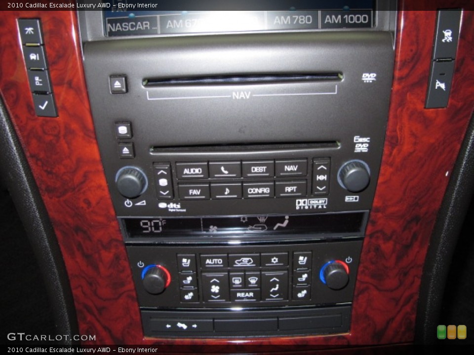 Ebony Interior Controls for the 2010 Cadillac Escalade Luxury AWD #76853555