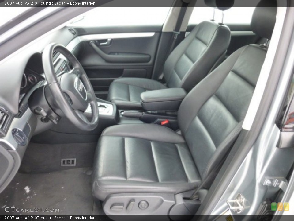 Ebony Interior Front Seat for the 2007 Audi A4 2.0T quattro Sedan #76854351