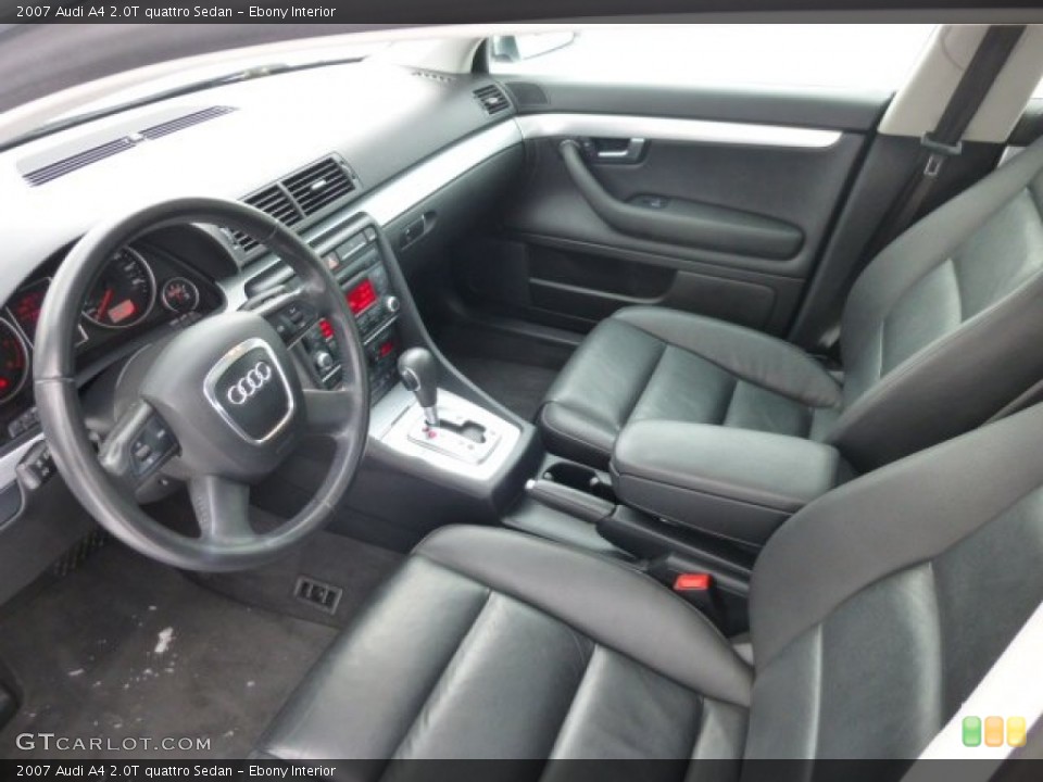 Ebony Interior Prime Interior for the 2007 Audi A4 2.0T quattro Sedan #76854363