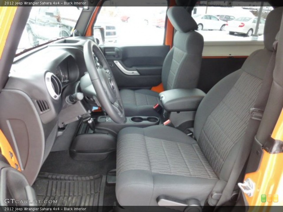 Black Interior Front Seat for the 2012 Jeep Wrangler Sahara 4x4 #76854630
