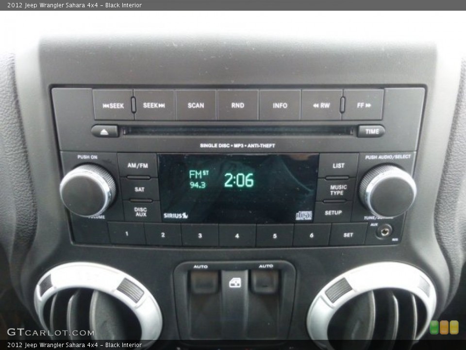Black Interior Audio System for the 2012 Jeep Wrangler Sahara 4x4 #76854679