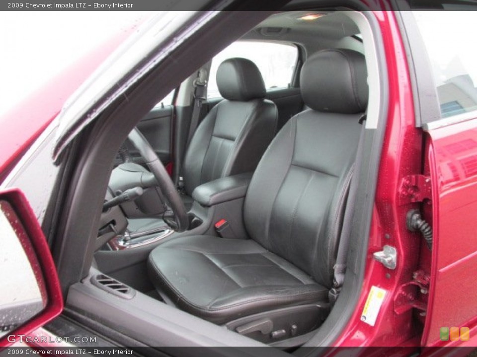 Ebony Interior Front Seat for the 2009 Chevrolet Impala LTZ #76854810