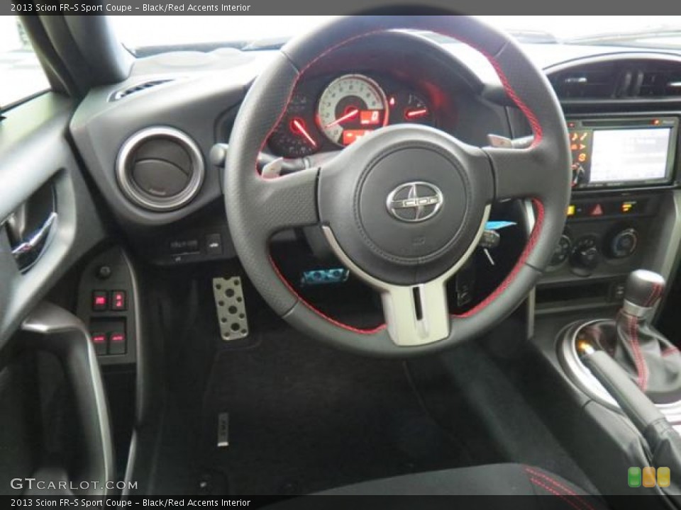 Black/Red Accents Interior Steering Wheel for the 2013 Scion FR-S Sport Coupe #76856103
