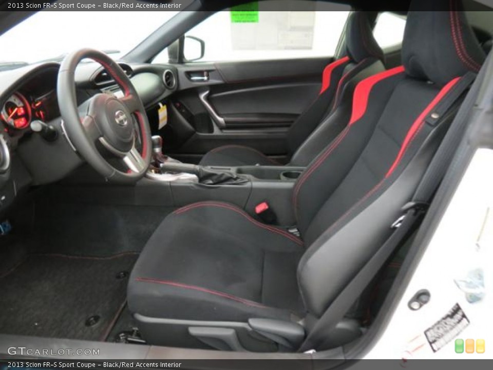 Black/Red Accents Interior Front Seat for the 2013 Scion FR-S Sport Coupe #76856136