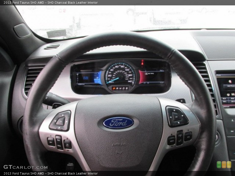 SHO Charcoal Black Leather Interior Steering Wheel for the 2013 Ford Taurus SHO AWD #76856844
