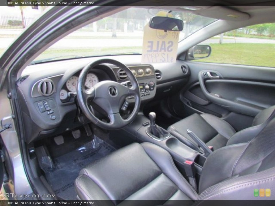 Ebony Interior Prime Interior for the 2006 Acura RSX Type S Sports Coupe #76857882