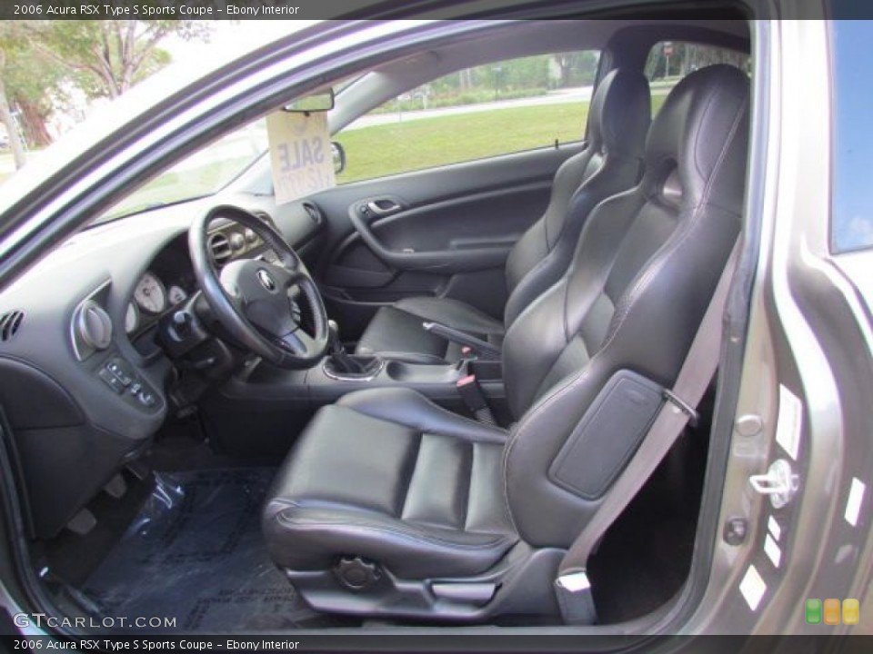 Ebony Interior Front Seat for the 2006 Acura RSX Type S Sports Coupe #76857896
