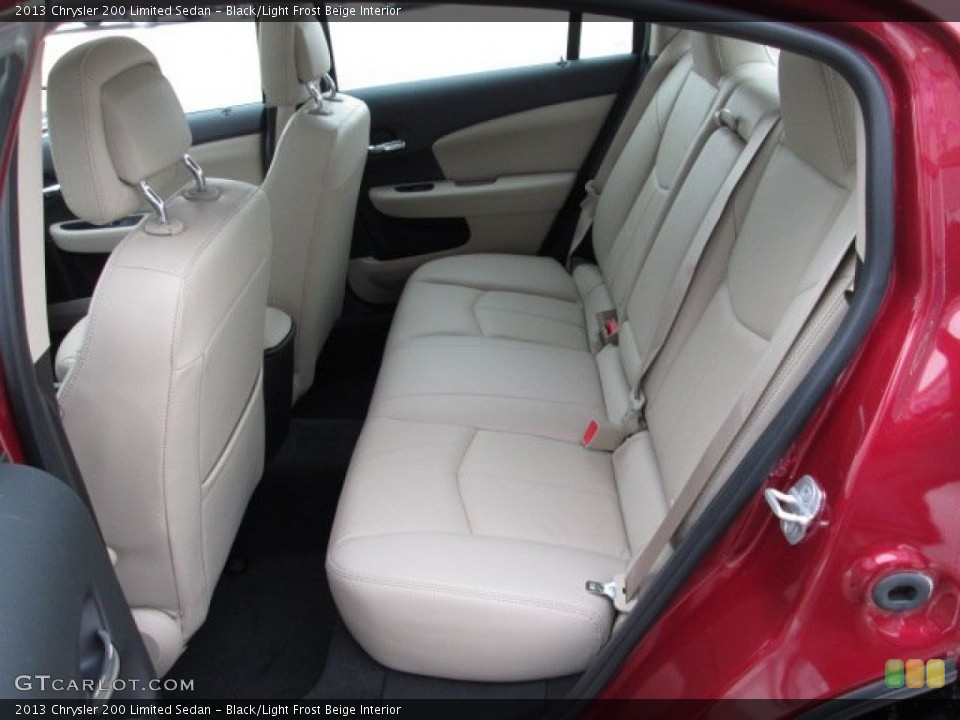 Black/Light Frost Beige Interior Rear Seat for the 2013 Chrysler 200 Limited Sedan #76857978