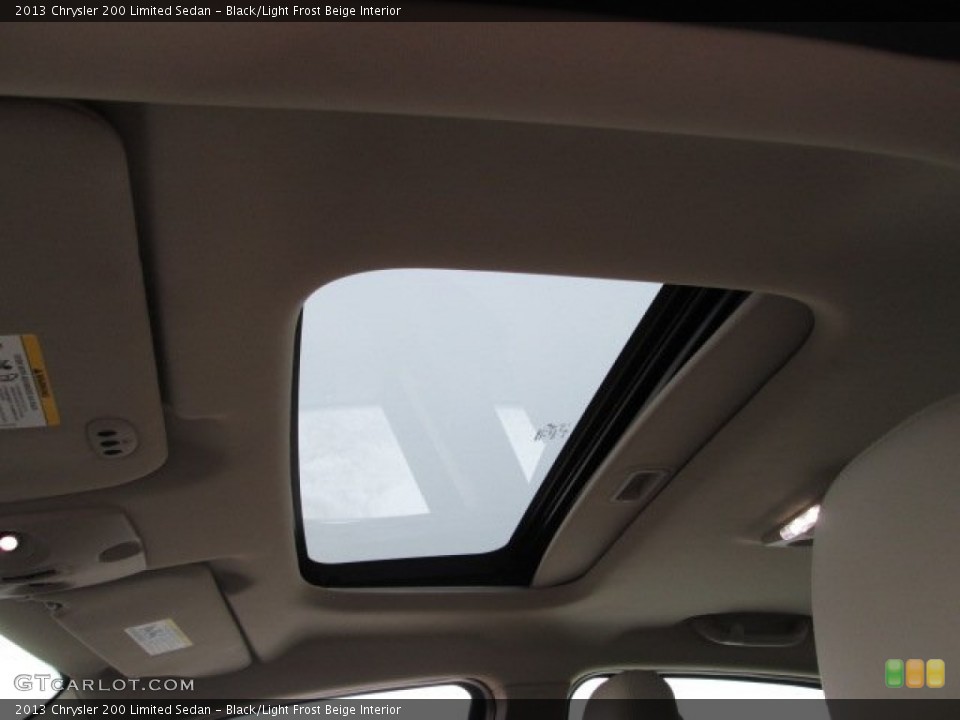 Black/Light Frost Beige Interior Sunroof for the 2013 Chrysler 200 Limited Sedan #76857990