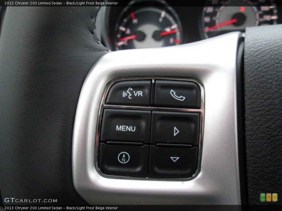 Black/Light Frost Beige Interior Controls for the 2013 Chrysler 200 Limited Sedan #76858004