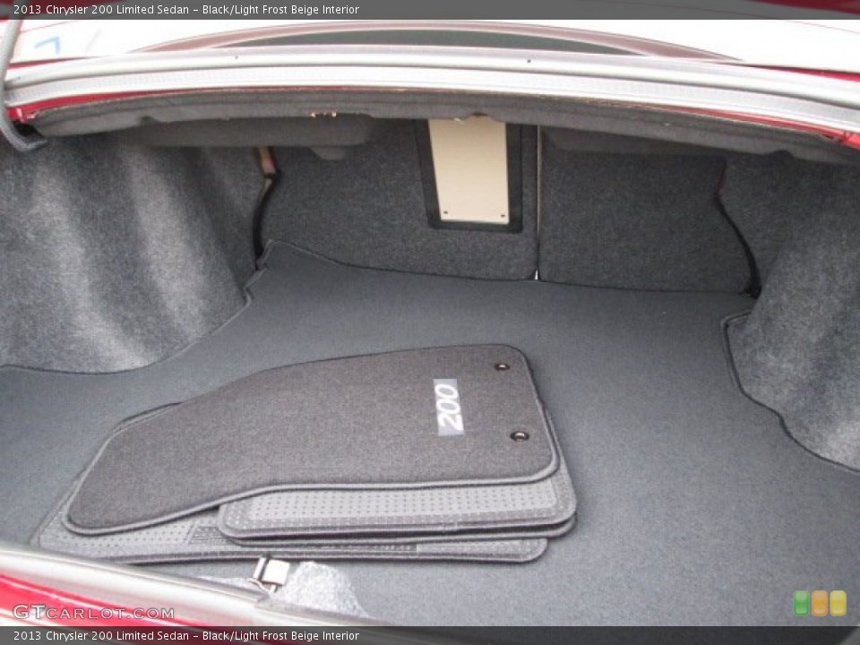 Black/Light Frost Beige Interior Trunk for the 2013 Chrysler 200 Limited Sedan #76858278