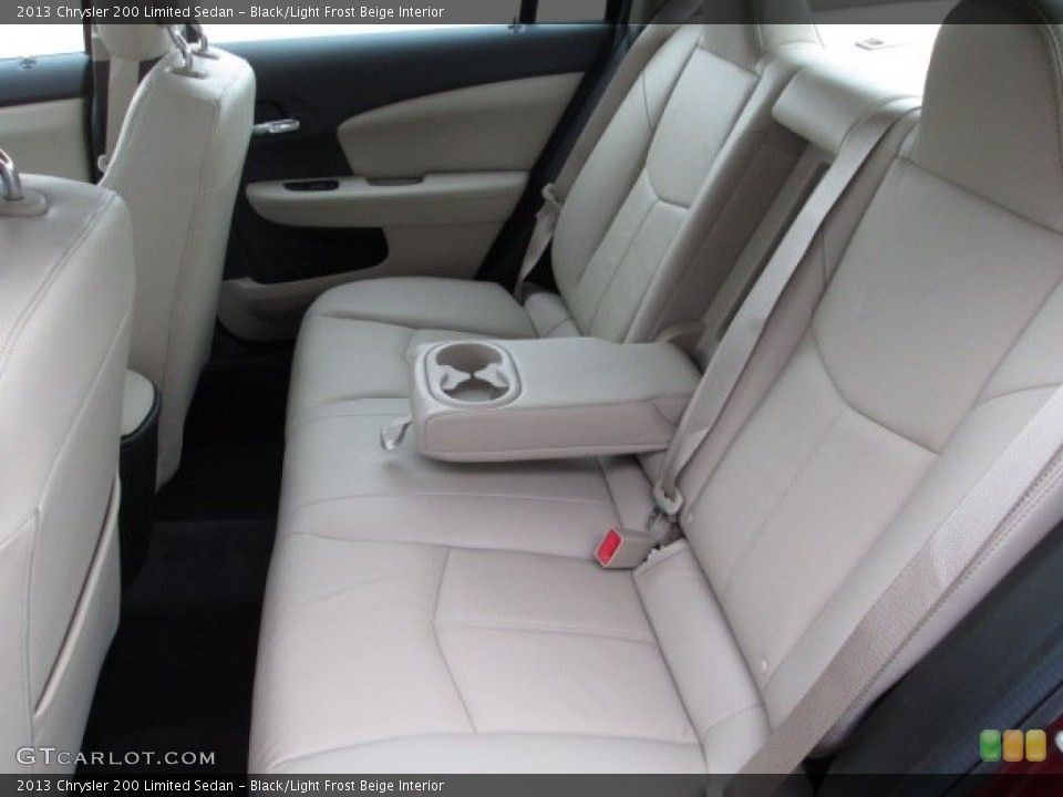 Black/Light Frost Beige Interior Rear Seat for the 2013 Chrysler 200 Limited Sedan #76858365