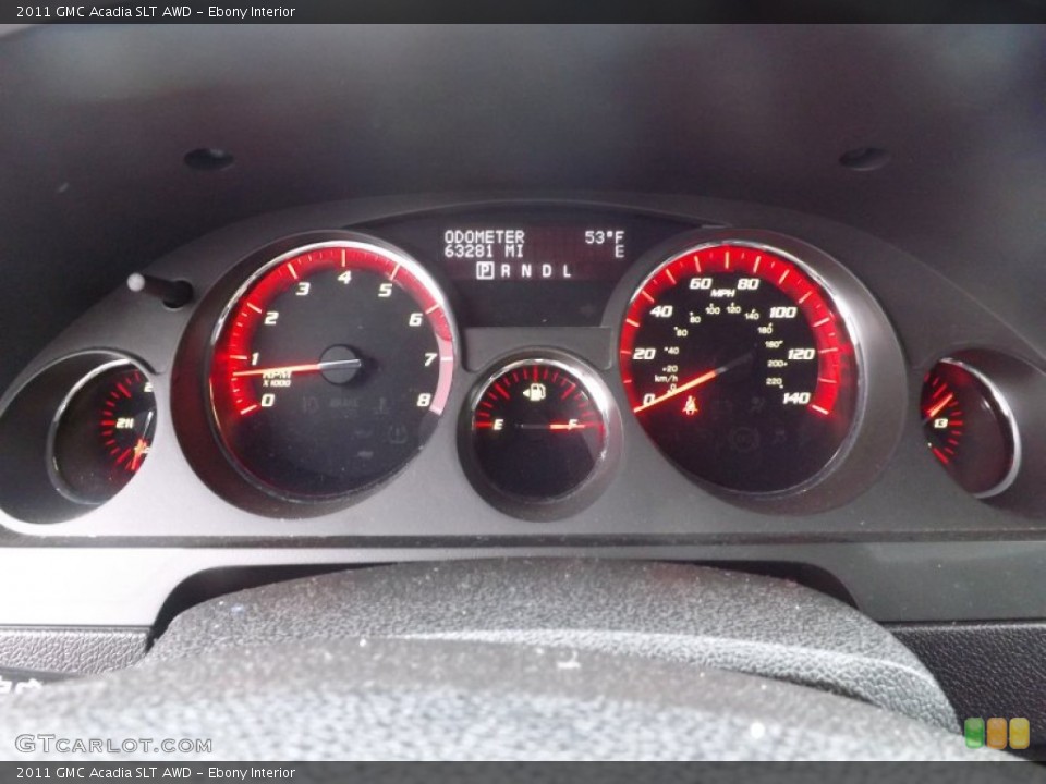 Ebony Interior Gauges for the 2011 GMC Acadia SLT AWD #76859352
