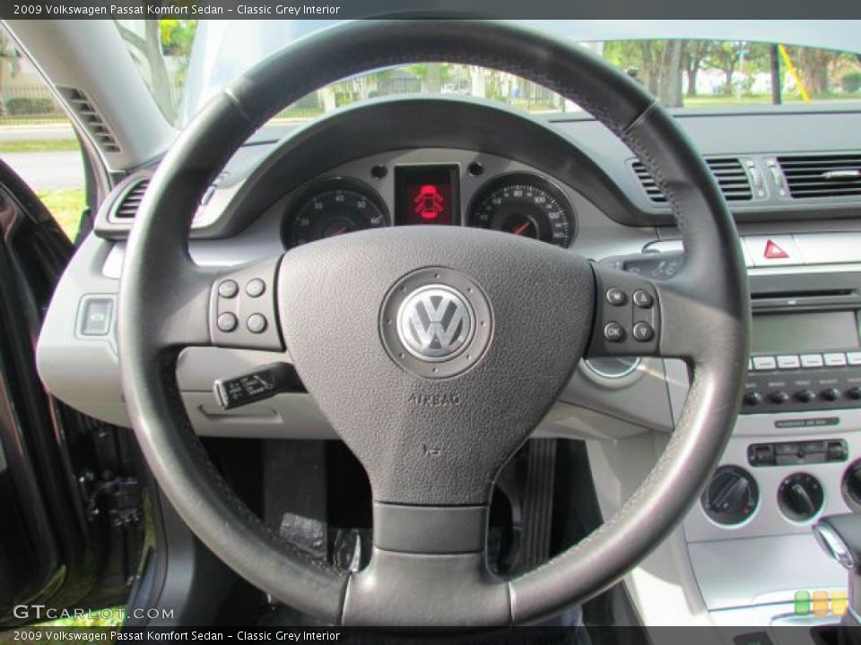 Classic Grey Interior Steering Wheel for the 2009 Volkswagen Passat Komfort Sedan #76862488