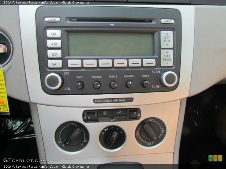 Classic Grey Interior Audio System for the 2009 Volkswagen Passat Komfort Sedan #76862532