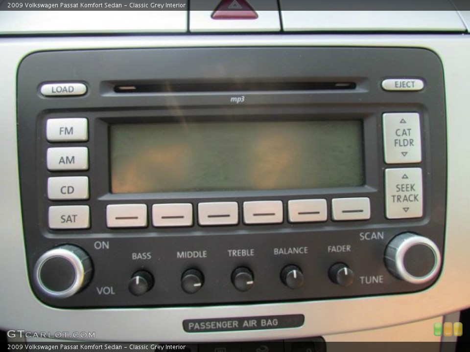 Classic Grey Interior Audio System for the 2009 Volkswagen Passat Komfort Sedan #76862535