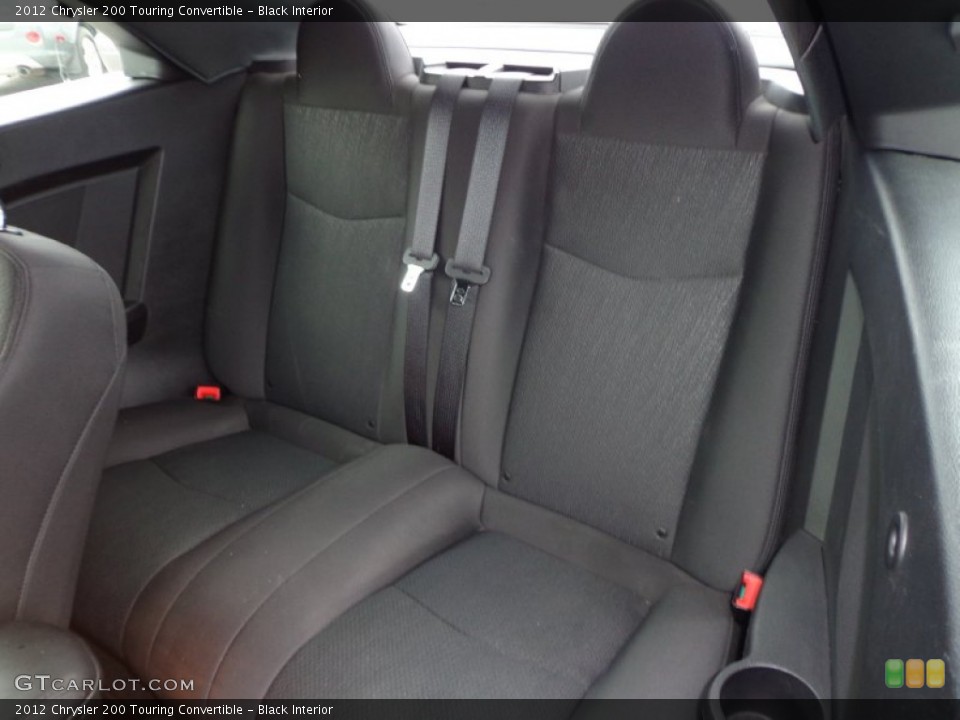 Black Interior Rear Seat for the 2012 Chrysler 200 Touring Convertible #76863097