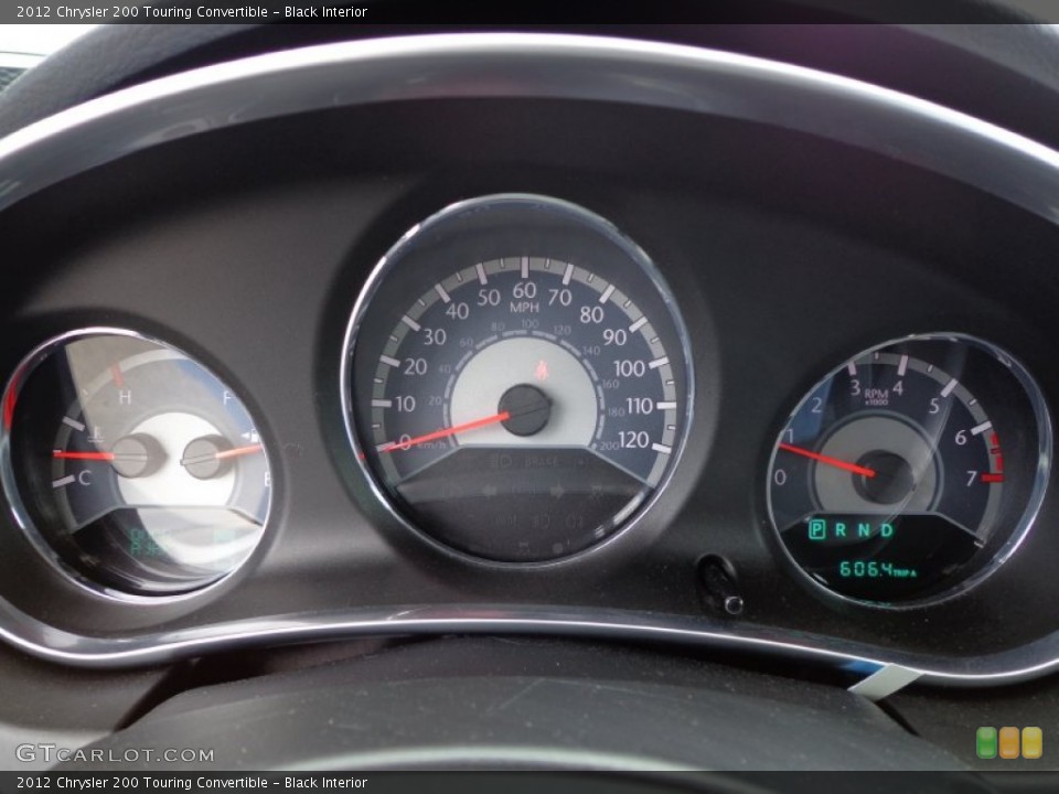 Black Interior Gauges for the 2012 Chrysler 200 Touring Convertible #76863174