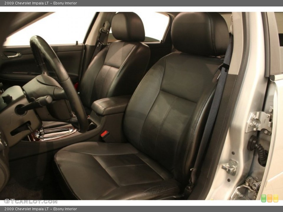 Ebony Interior Front Seat for the 2009 Chevrolet Impala LT #76863486