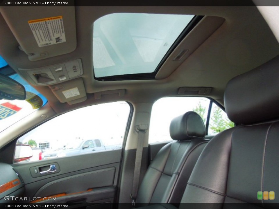 Ebony Interior Sunroof for the 2008 Cadillac STS V8 #76863987