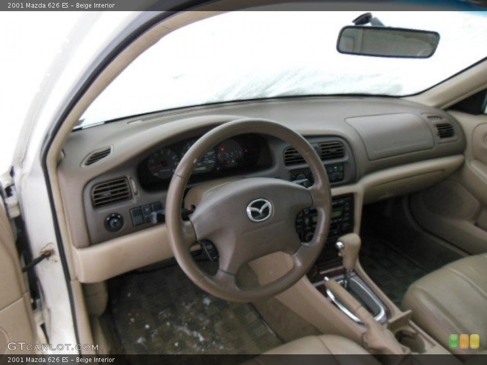 Beige Interior Prime Interior for the 2001 Mazda 626 ES #76865043