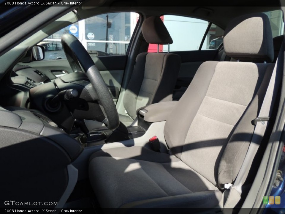 Gray Interior Front Seat for the 2008 Honda Accord LX Sedan #76865346
