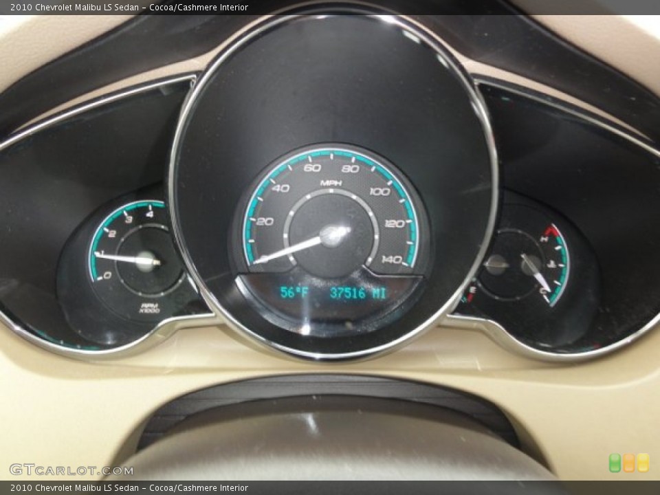 Cocoa/Cashmere Interior Gauges for the 2010 Chevrolet Malibu LS Sedan #76866243