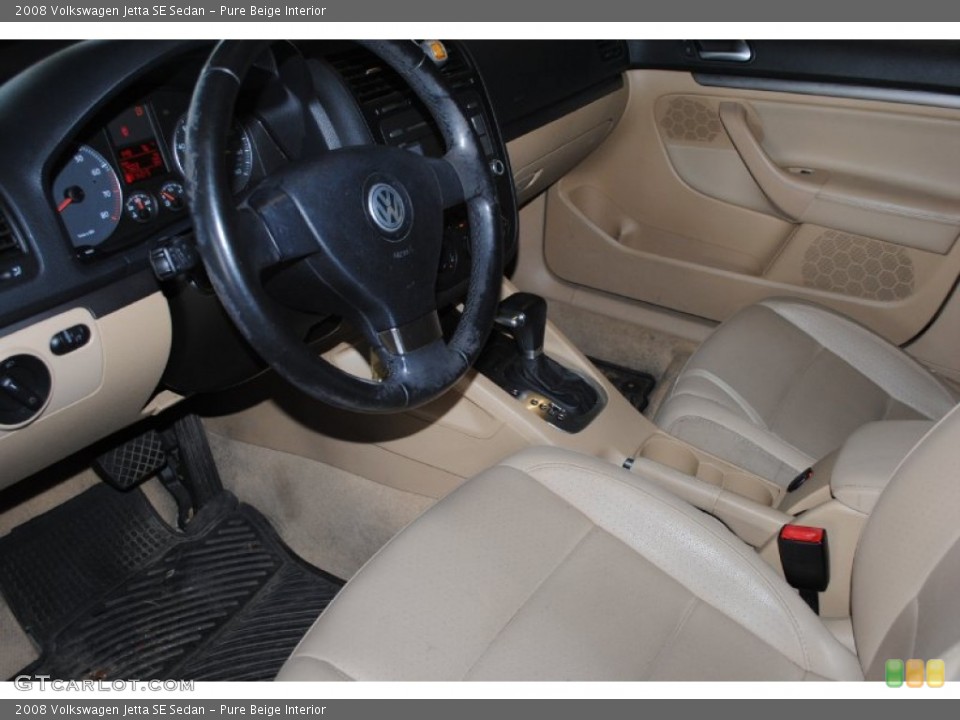 Pure Beige Interior Prime Interior for the 2008 Volkswagen Jetta SE Sedan #76867794