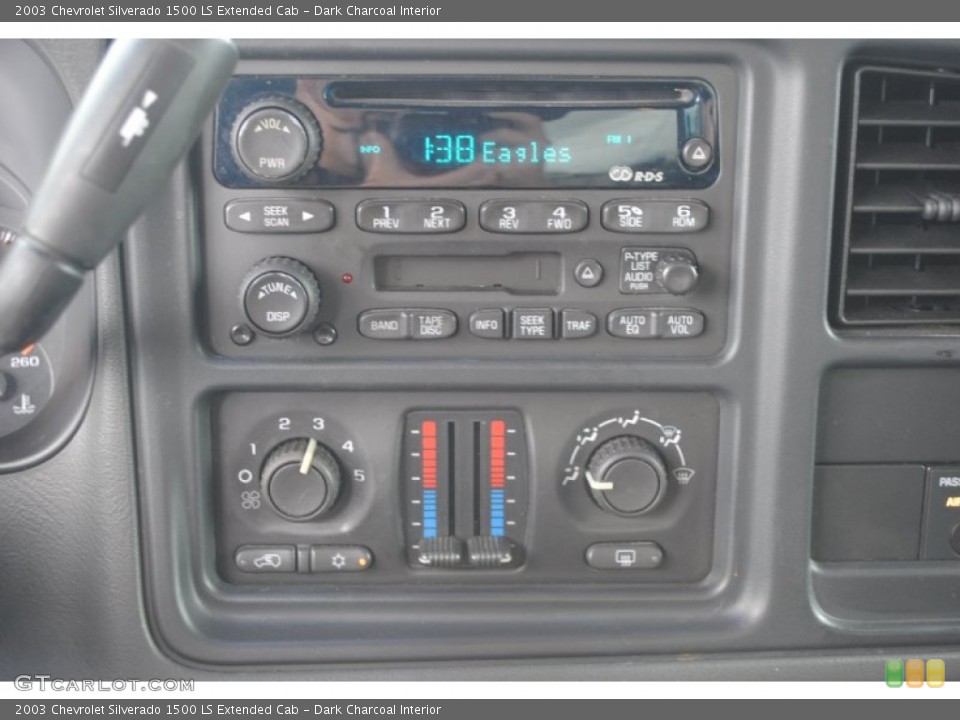 Dark Charcoal Interior Controls for the 2003 Chevrolet Silverado 1500 LS Extended Cab #76868424