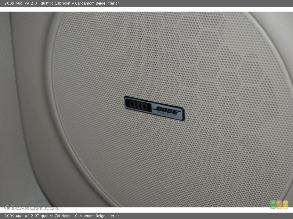 Cardamom Beige Interior Audio System for the 2009 Audi A4 2.0T quattro Cabriolet #76868610