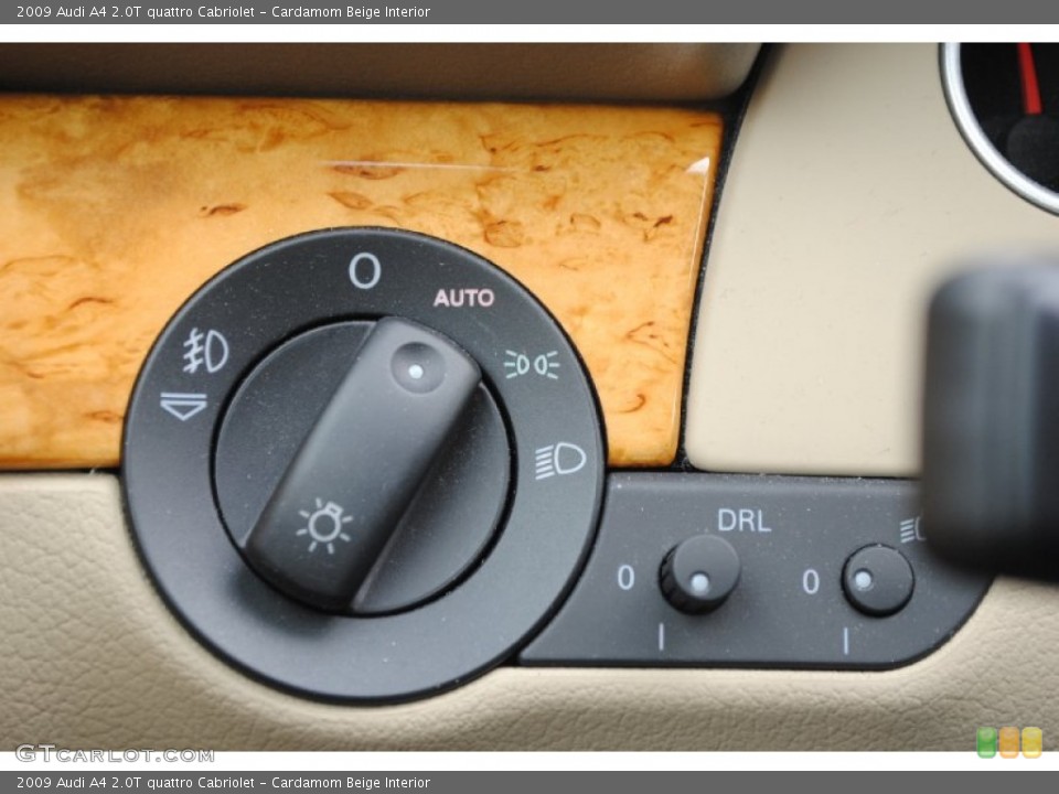 Cardamom Beige Interior Controls for the 2009 Audi A4 2.0T quattro Cabriolet #76868649
