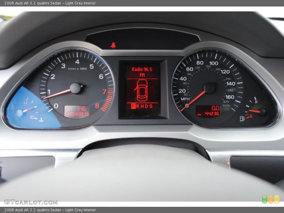 Light Grey Interior Gauges for the 2008 Audi A6 3.2 quattro Sedan #76868763