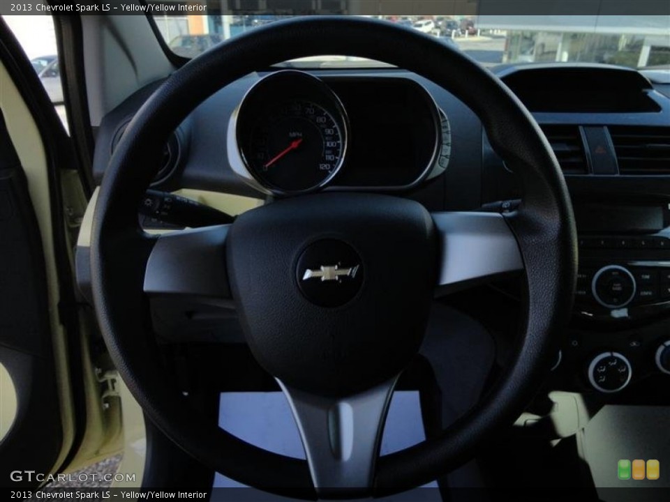 Yellow/Yellow Interior Steering Wheel for the 2013 Chevrolet Spark LS #76868985