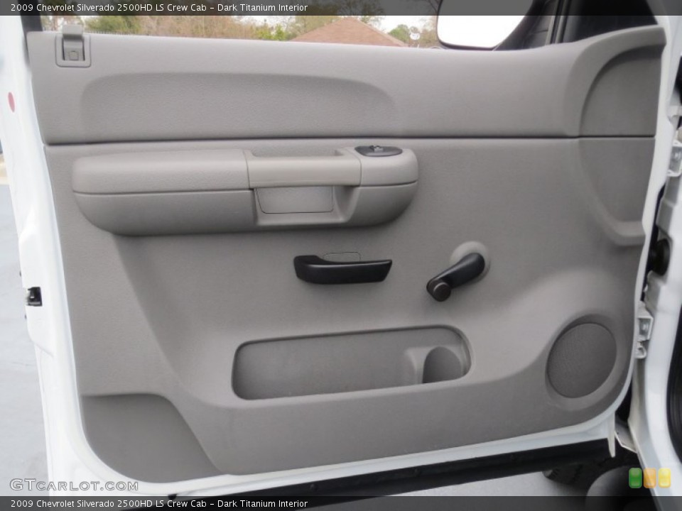 Dark Titanium Interior Door Panel for the 2009 Chevrolet Silverado 2500HD LS Crew Cab #76871240